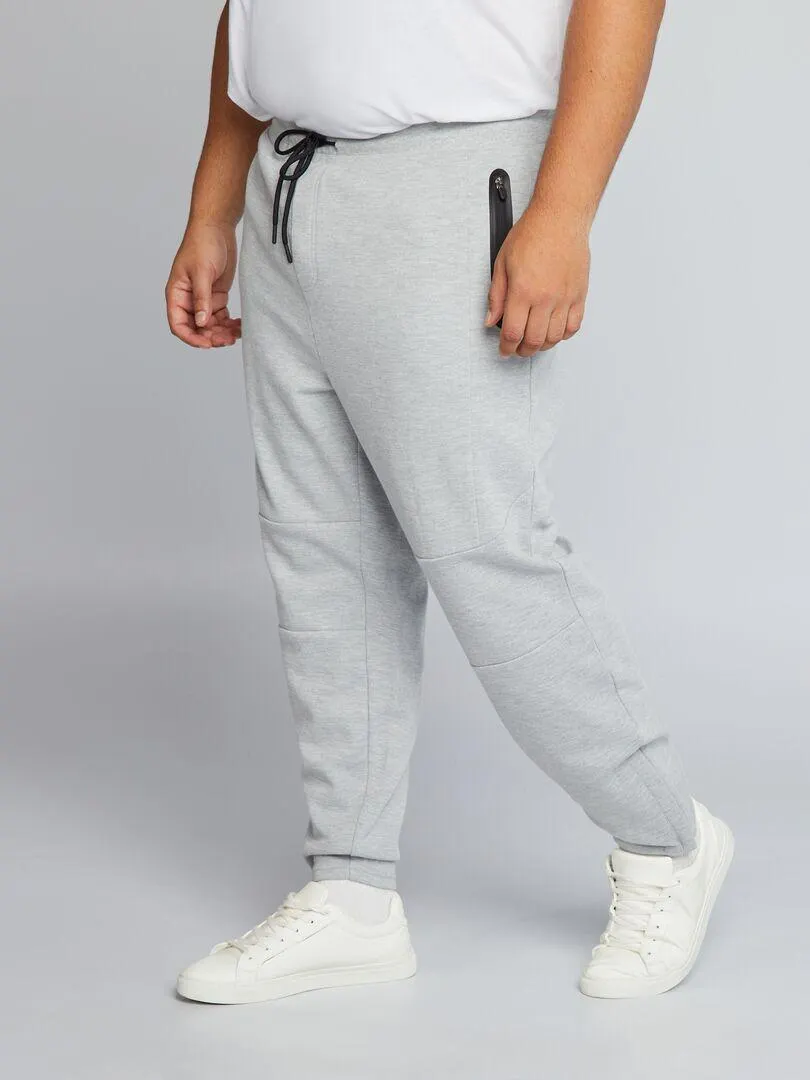 Joggers in maglia piqué - GRIGIO