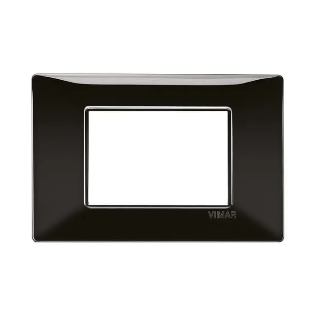 Placca 3 moduli serie Plana VIMAR nero