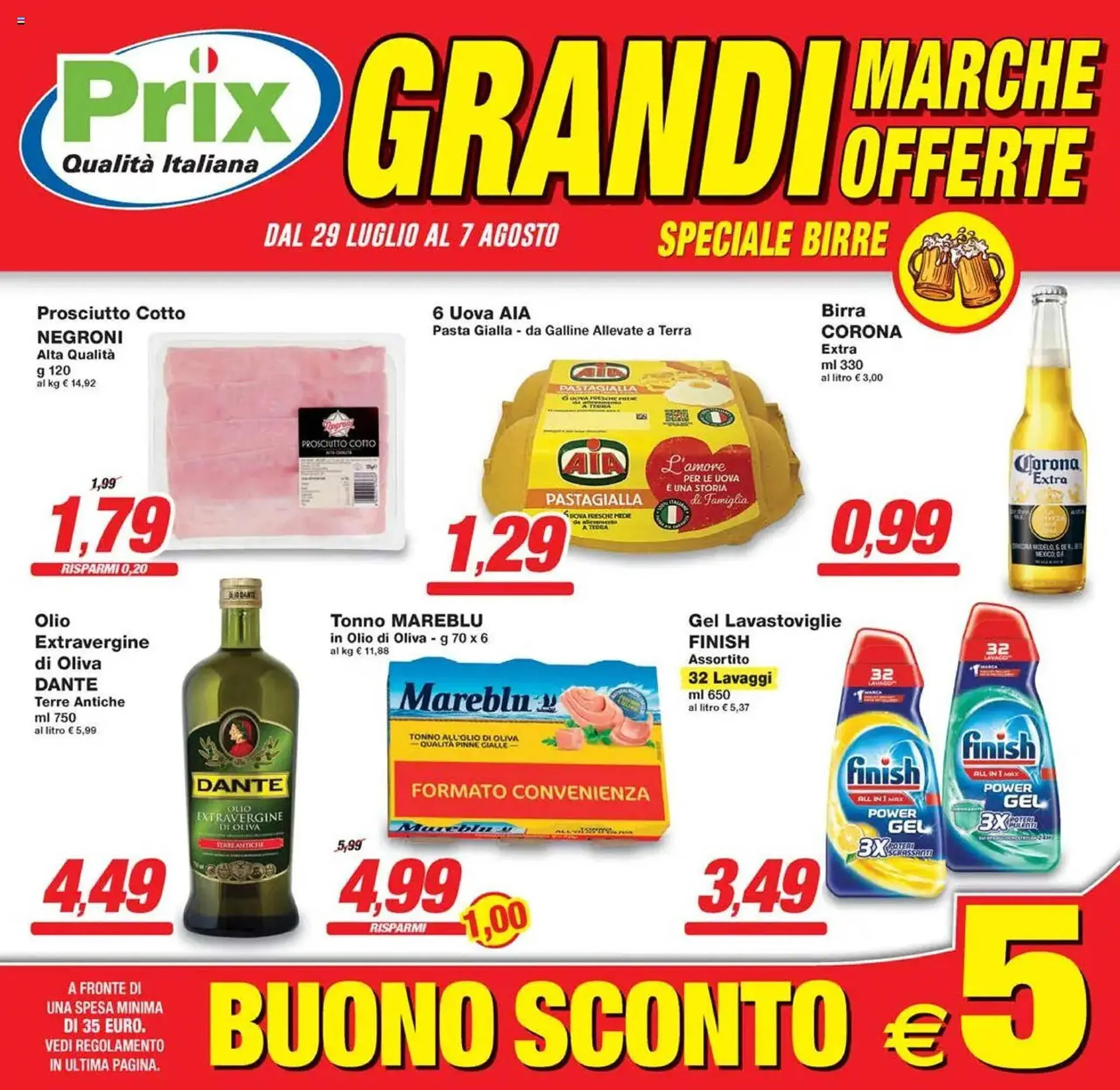 Volantino Prix Quality da 29 luglio a 7 agosto di 2025 - Pagina del volantino 1