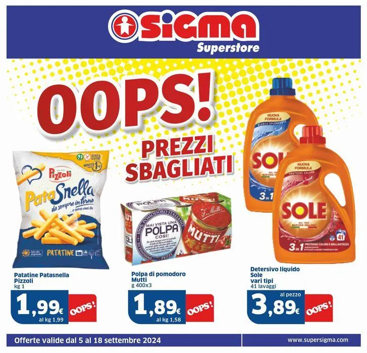 Oops prezzi sbagliati , Superstore da 5 settembre a 18 settembre di 2024 - Pagina del volantino 1