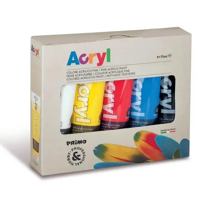 Tempera acrilica professionale - ml 75x5 tubetti