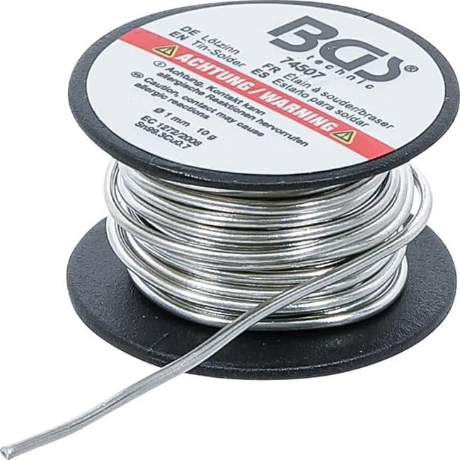 BGS Stagno per saldatura | in rotolo | senza piombo | Ø 1 mm | 10 g