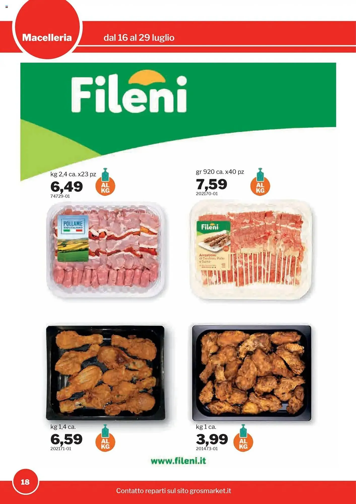 Volantino GrosMarket da 16 luglio a 29 luglio di 2025 - Pagina del volantino 18
