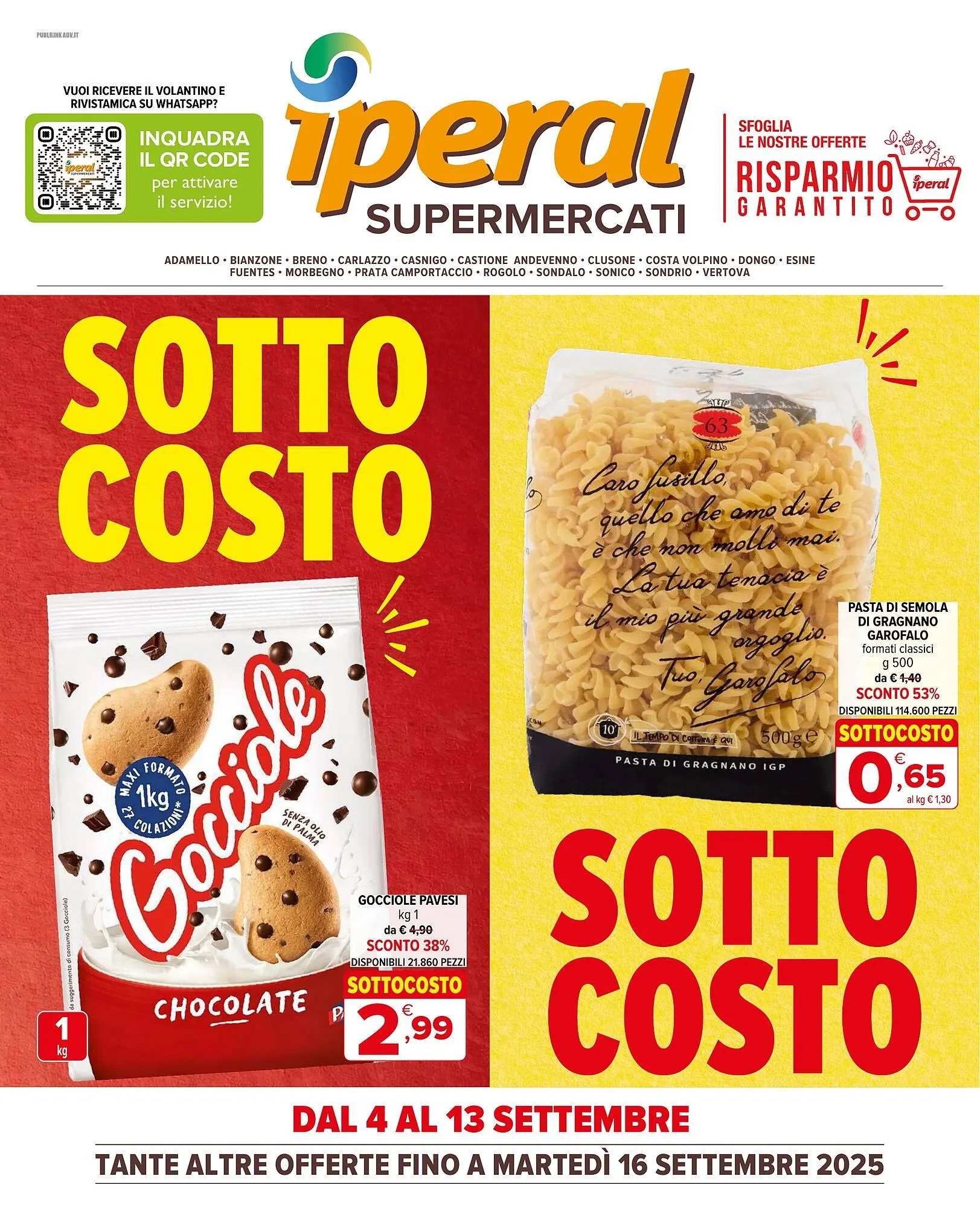 volantino Iperal da 4 settembre a 13 settembre di 2025 - Pagina del volantino 1