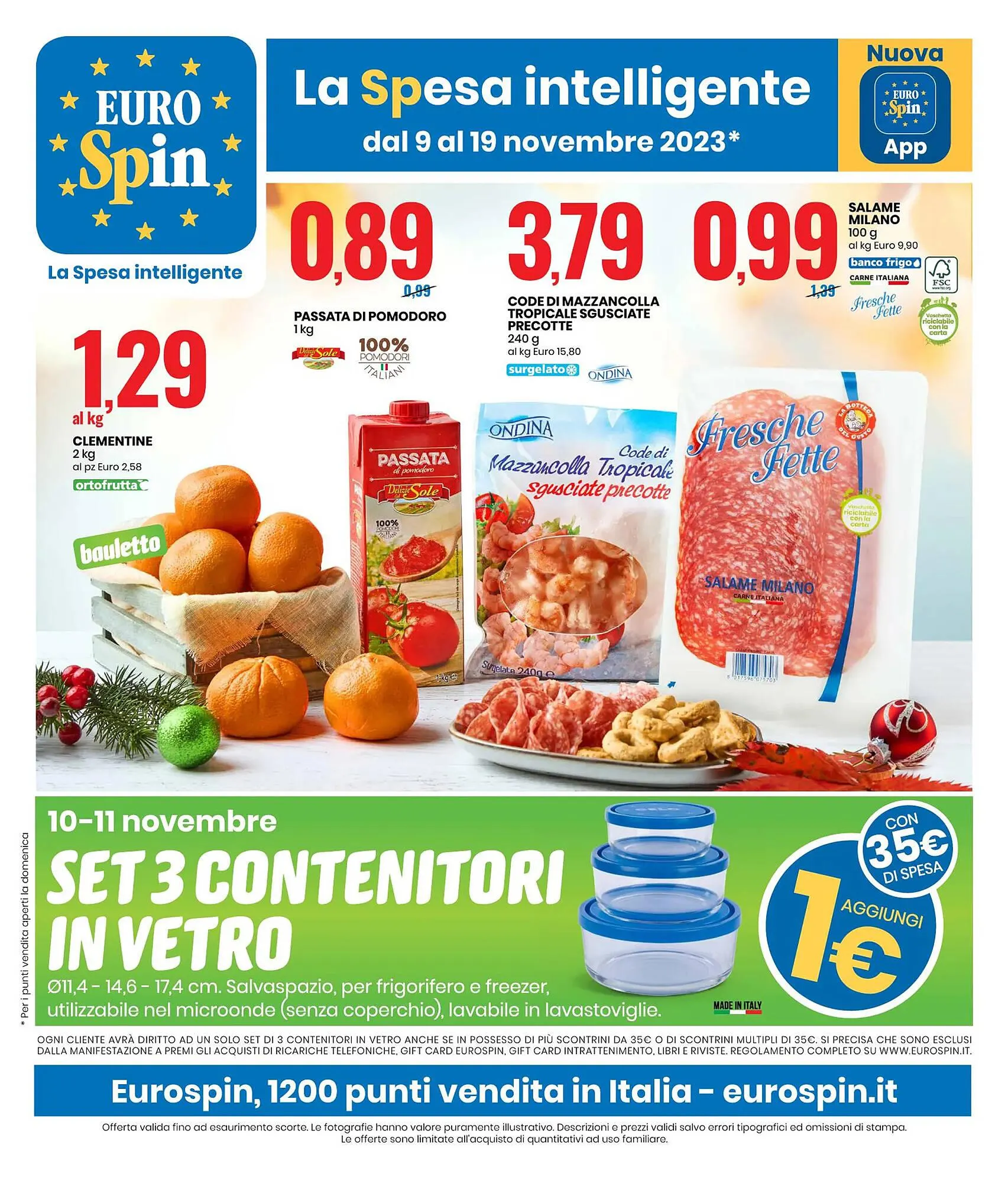 Volantino Eurospin da 9 novembre a 19 novembre di 2023 - Pagina del volantino 1