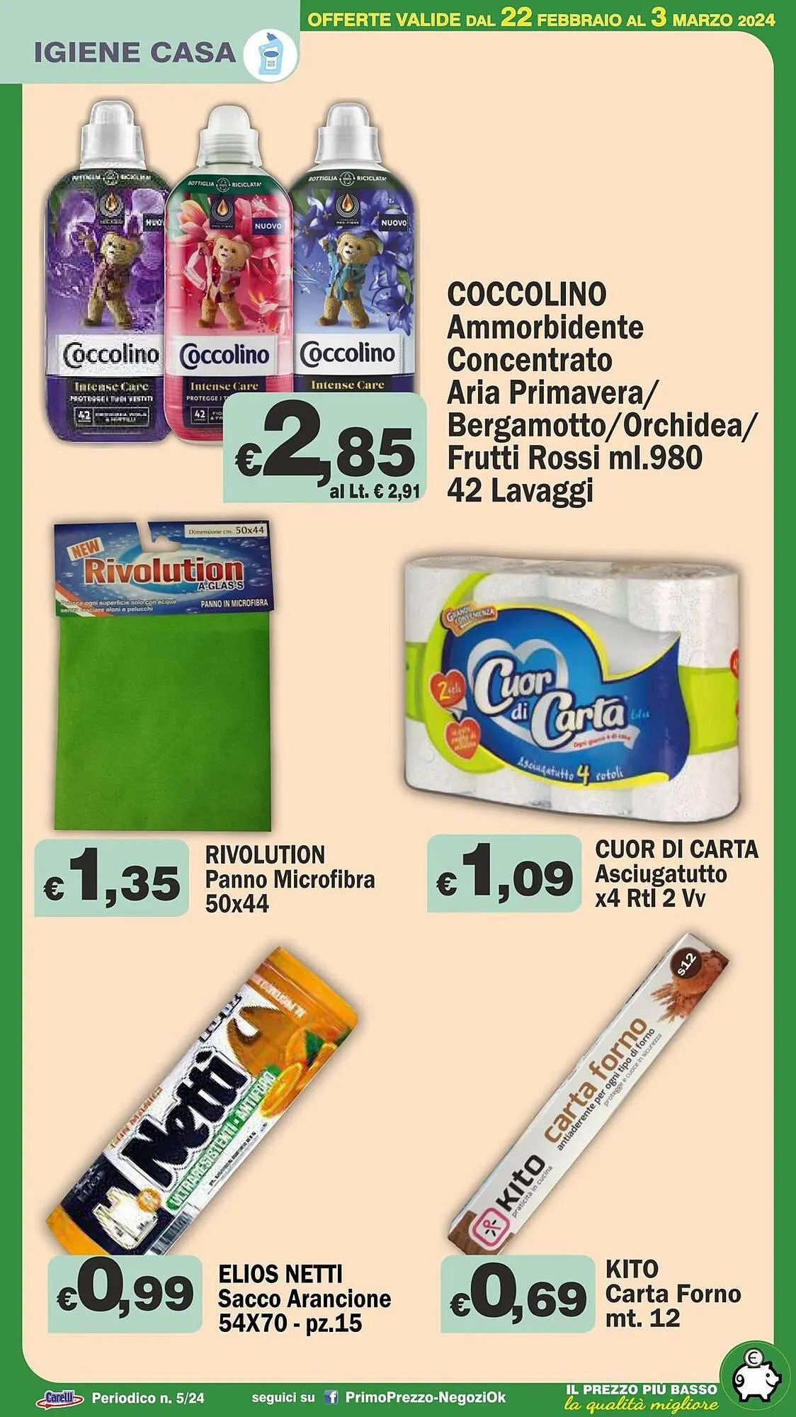 Volantino Primo Prezzo da 22 febbraio a 3 marzo di 2024 - Pagina del volantino 21