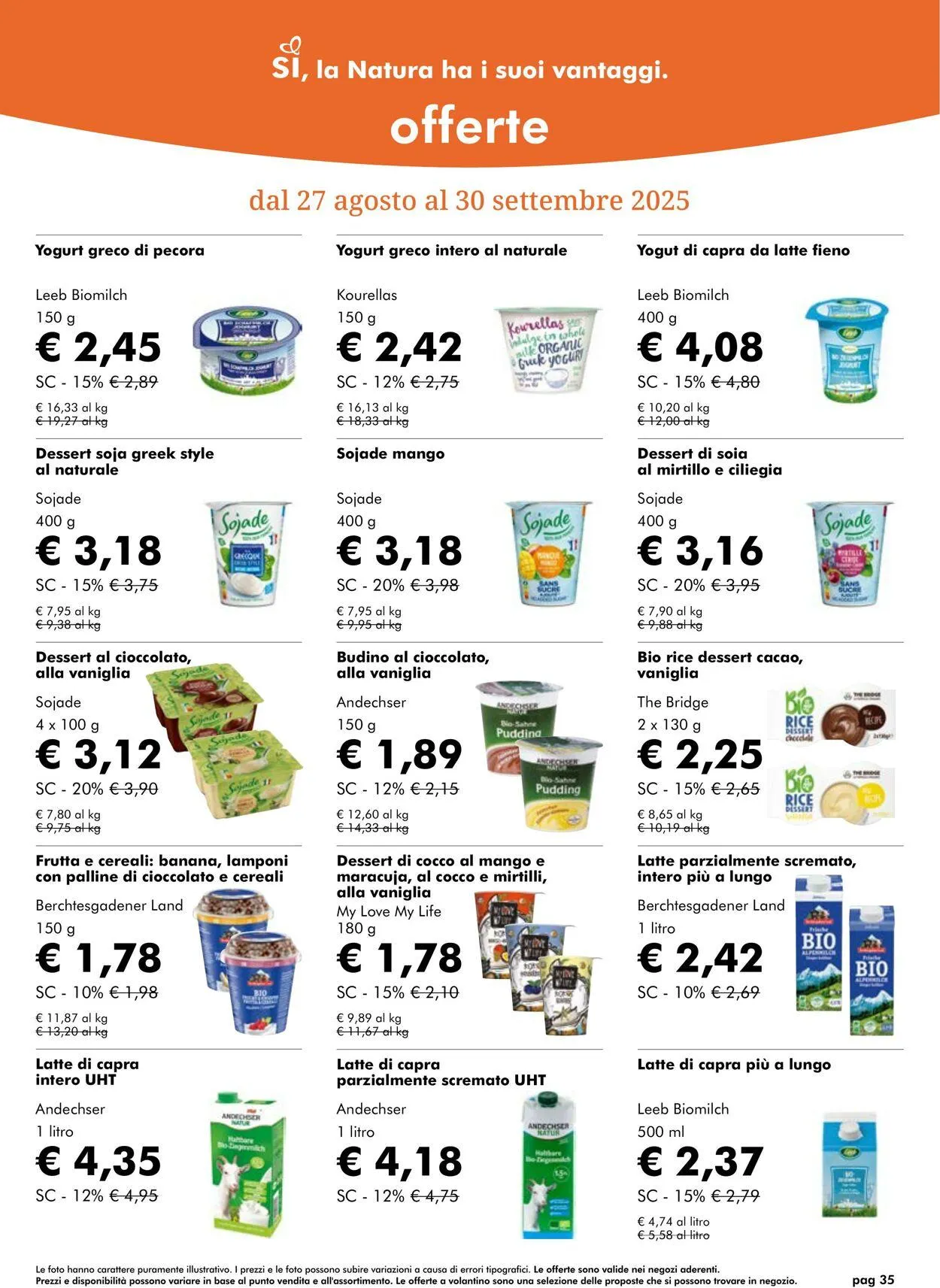 Natura Sì Volantino attuale da 25 settembre a 9 ottobre di 2025 - Pagina del volantino 35