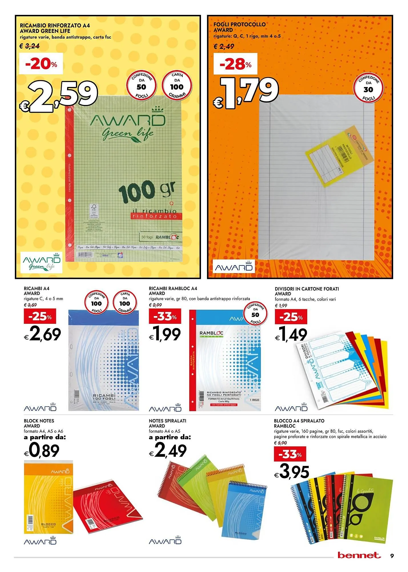 volantino Bennet da 31 agosto a 17 settembre di 2025 - Pagina del volantino 9