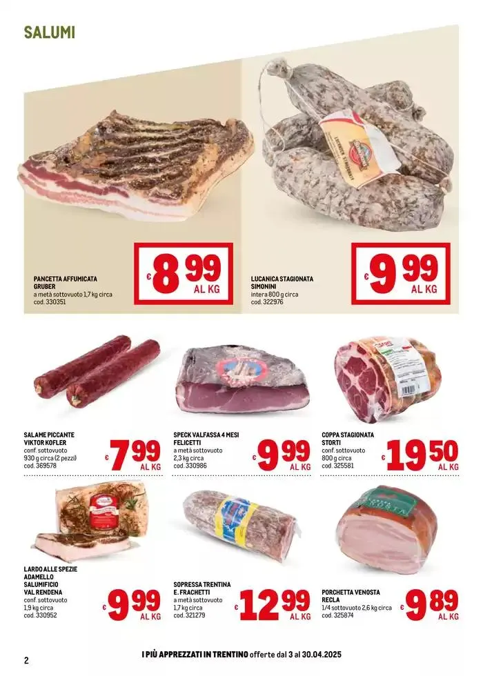 Sapori d'Italia -Trentino da 3 aprile a 30 aprile di 2025 - Pagina del volantino 2