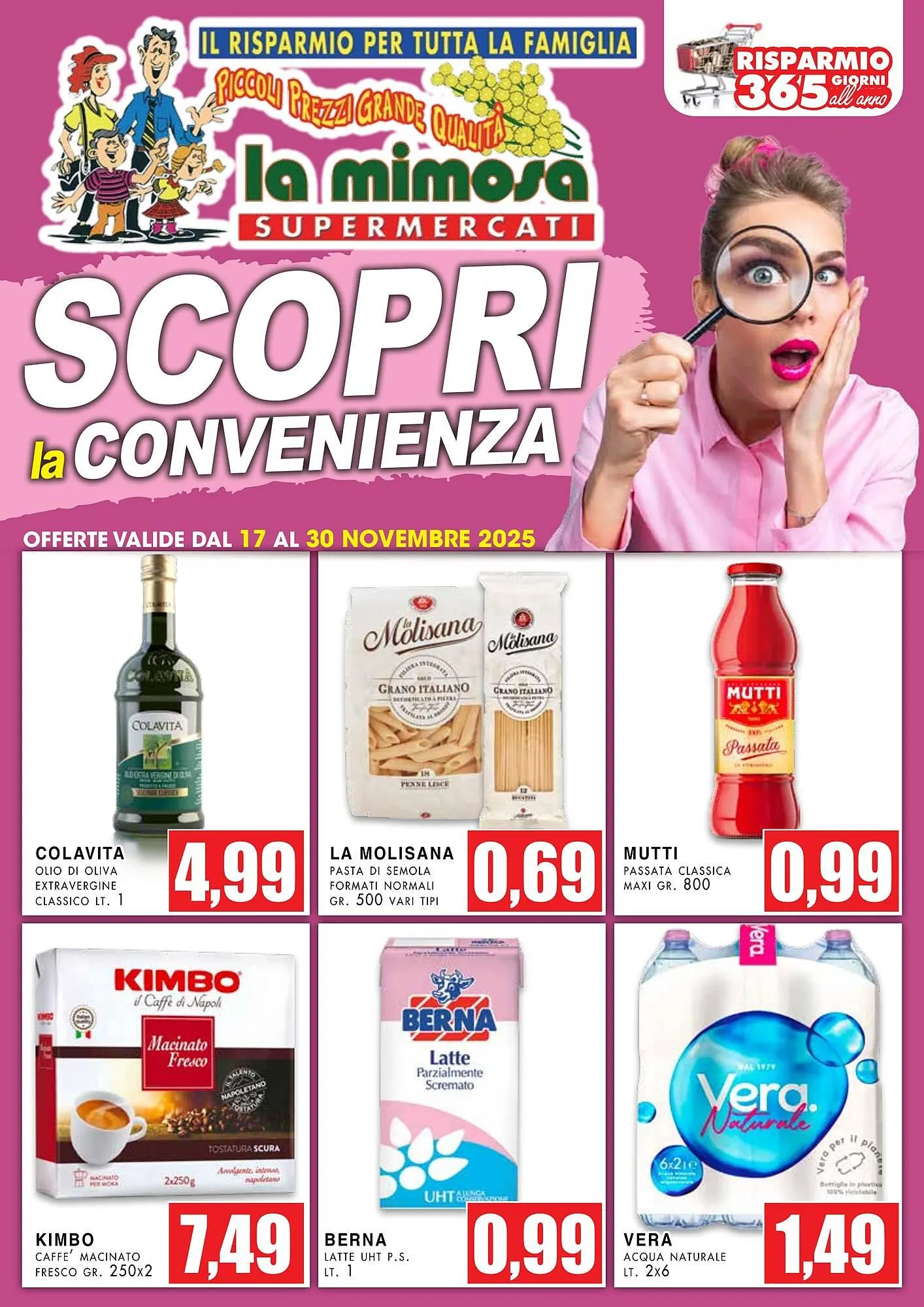 Volantino La Mimosa Supermercati da 17 novembre a 30 novembre di 2025 - Pagina del volantino 1
