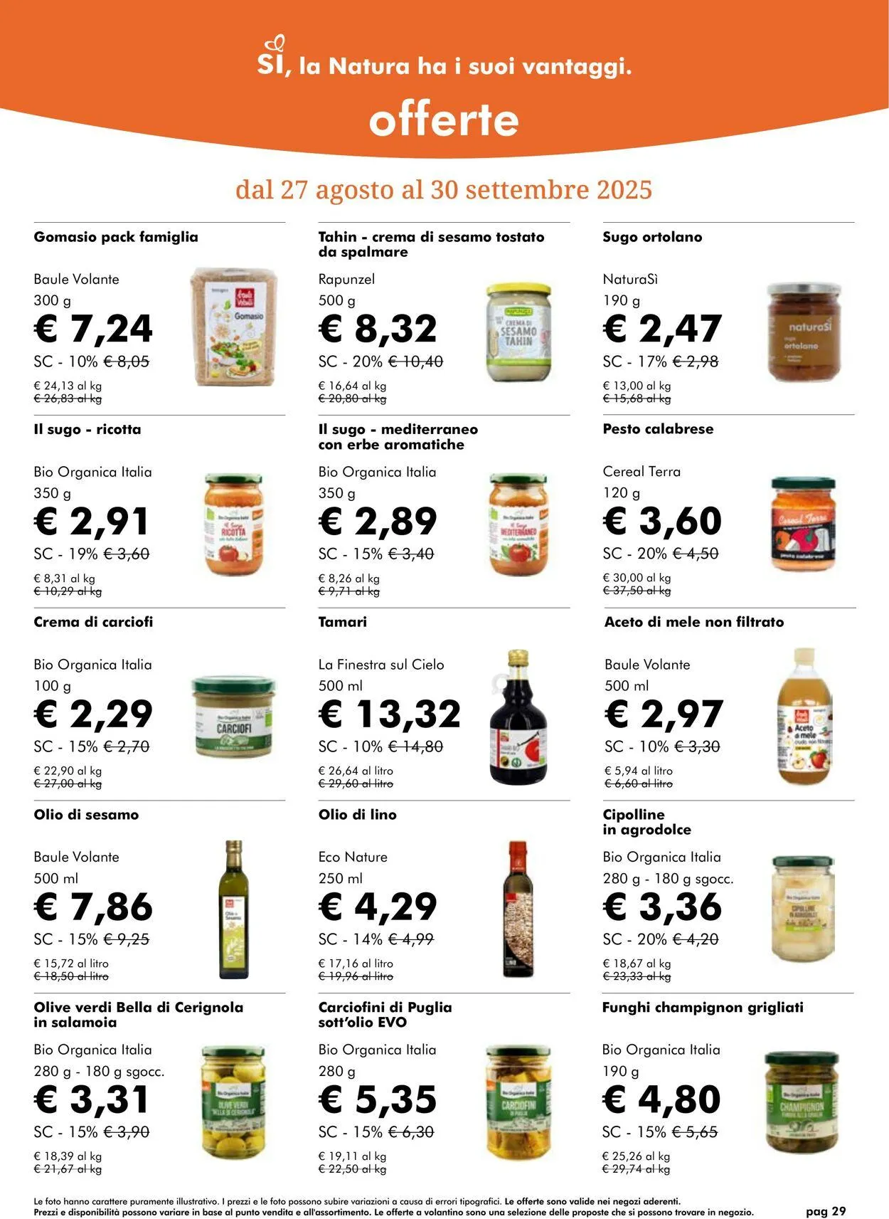 Natura Sì Volantino attuale da 25 settembre a 9 ottobre di 2025 - Pagina del volantino 29