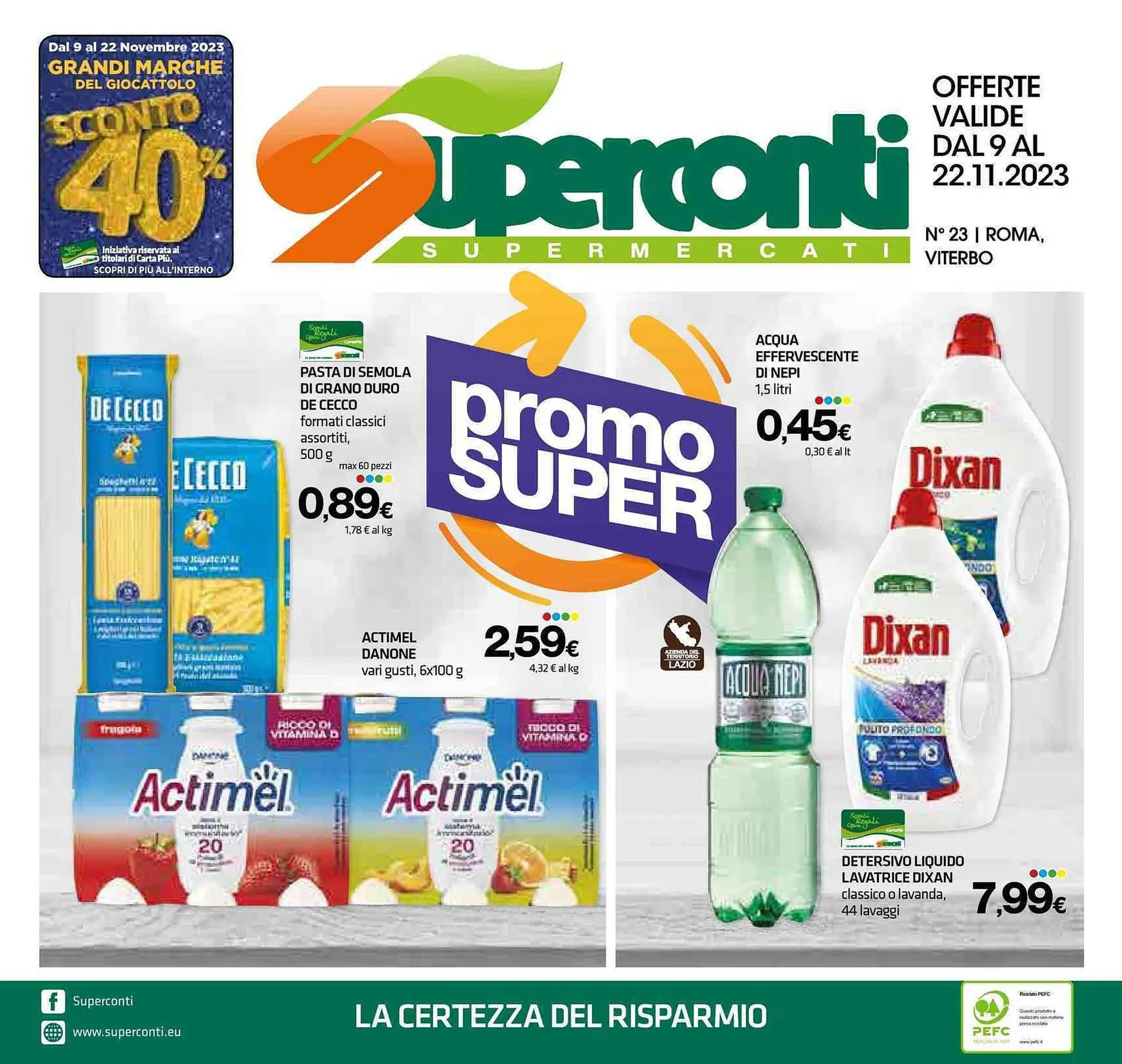 Volantino Superconti da 9 novembre a 22 novembre di 2023 - Pagina del volantino 1
