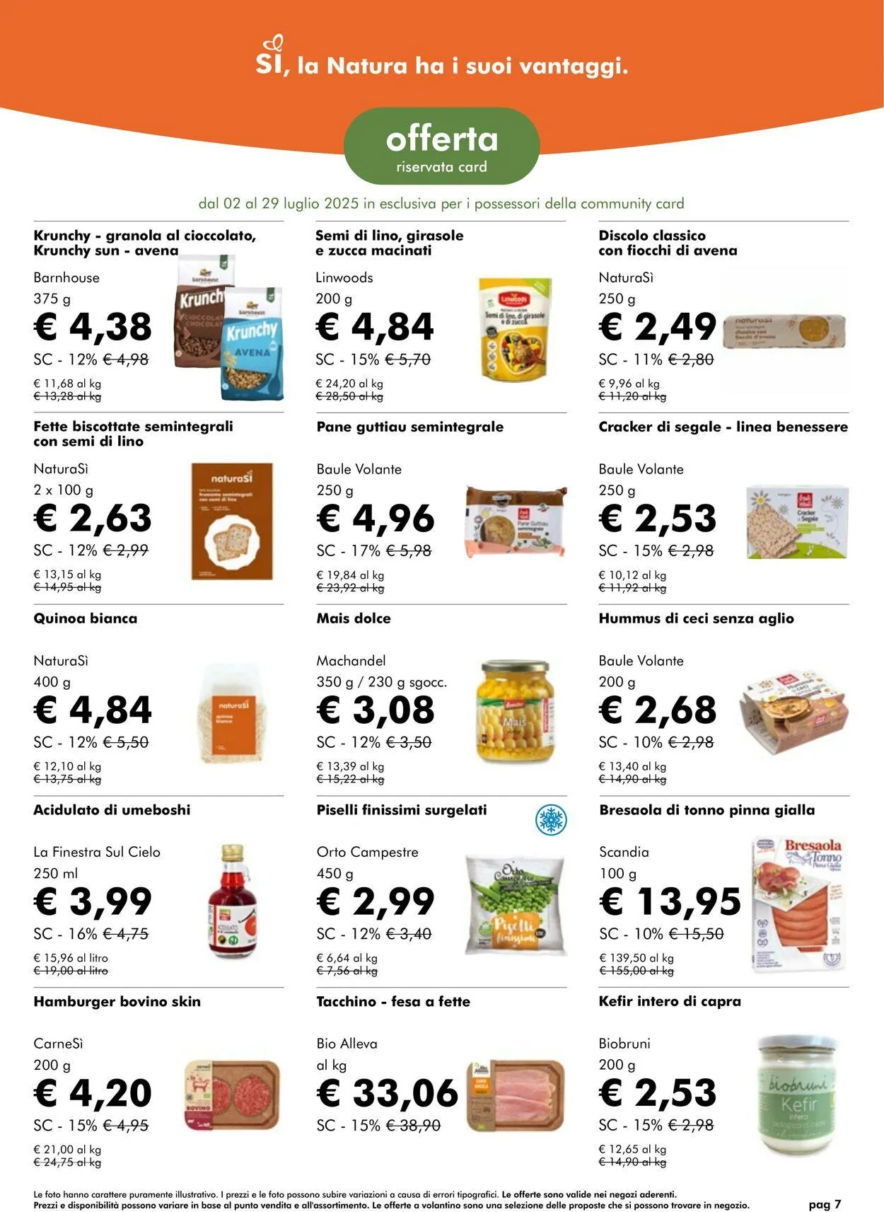 Natura Sì Volantino attuale da 31 luglio a 14 agosto di 2025 - Pagina del volantino 7