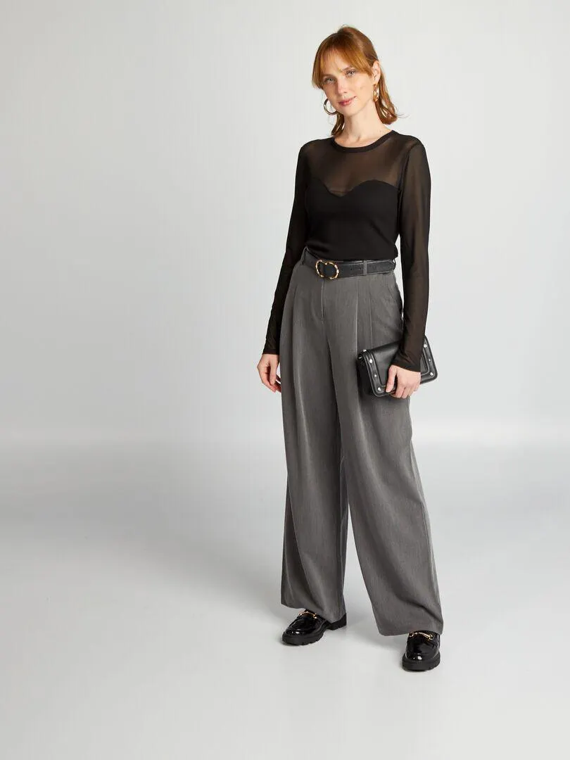 T-shirt bustier - NERO