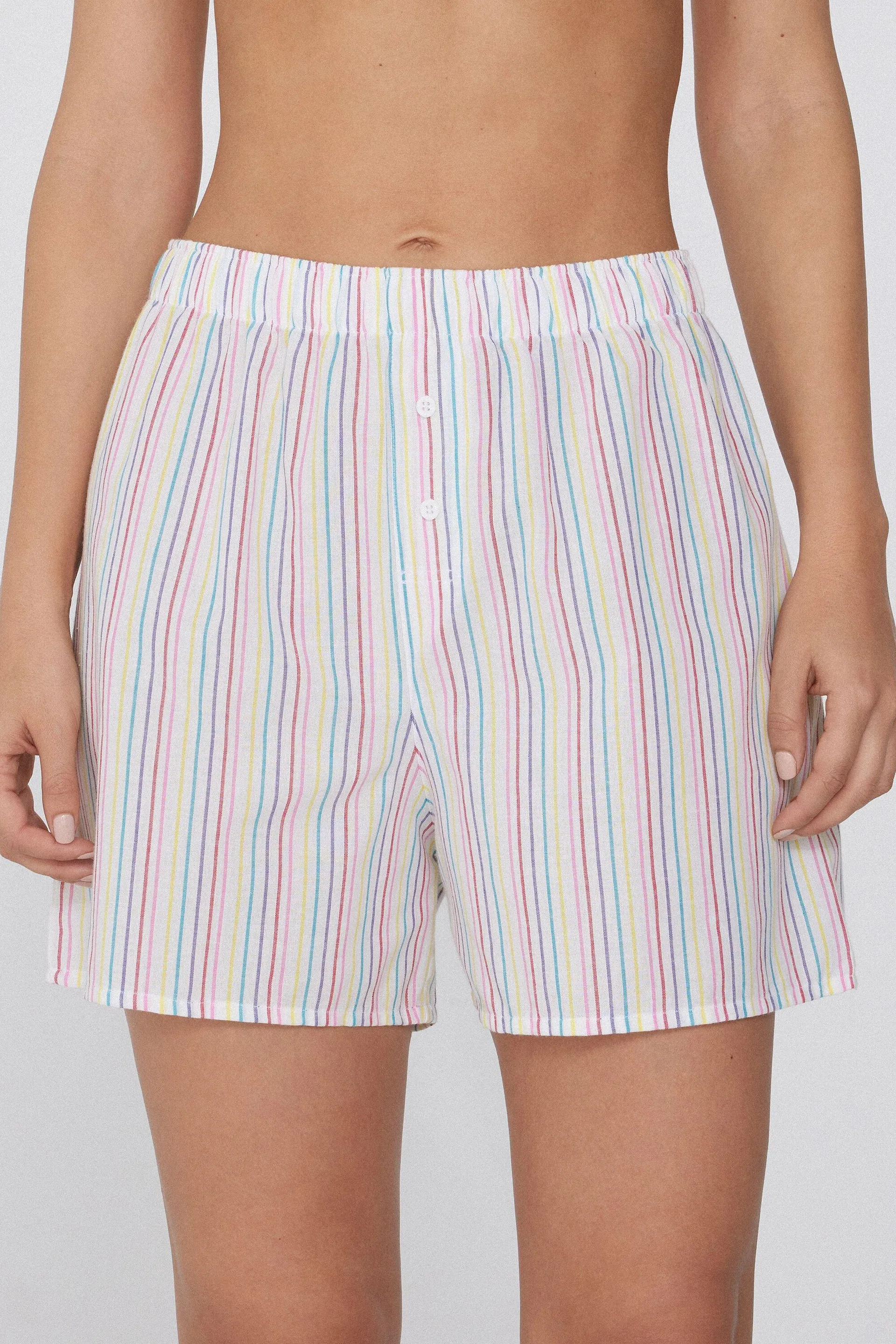 Pantaloncini Corti in Tela di Cotone