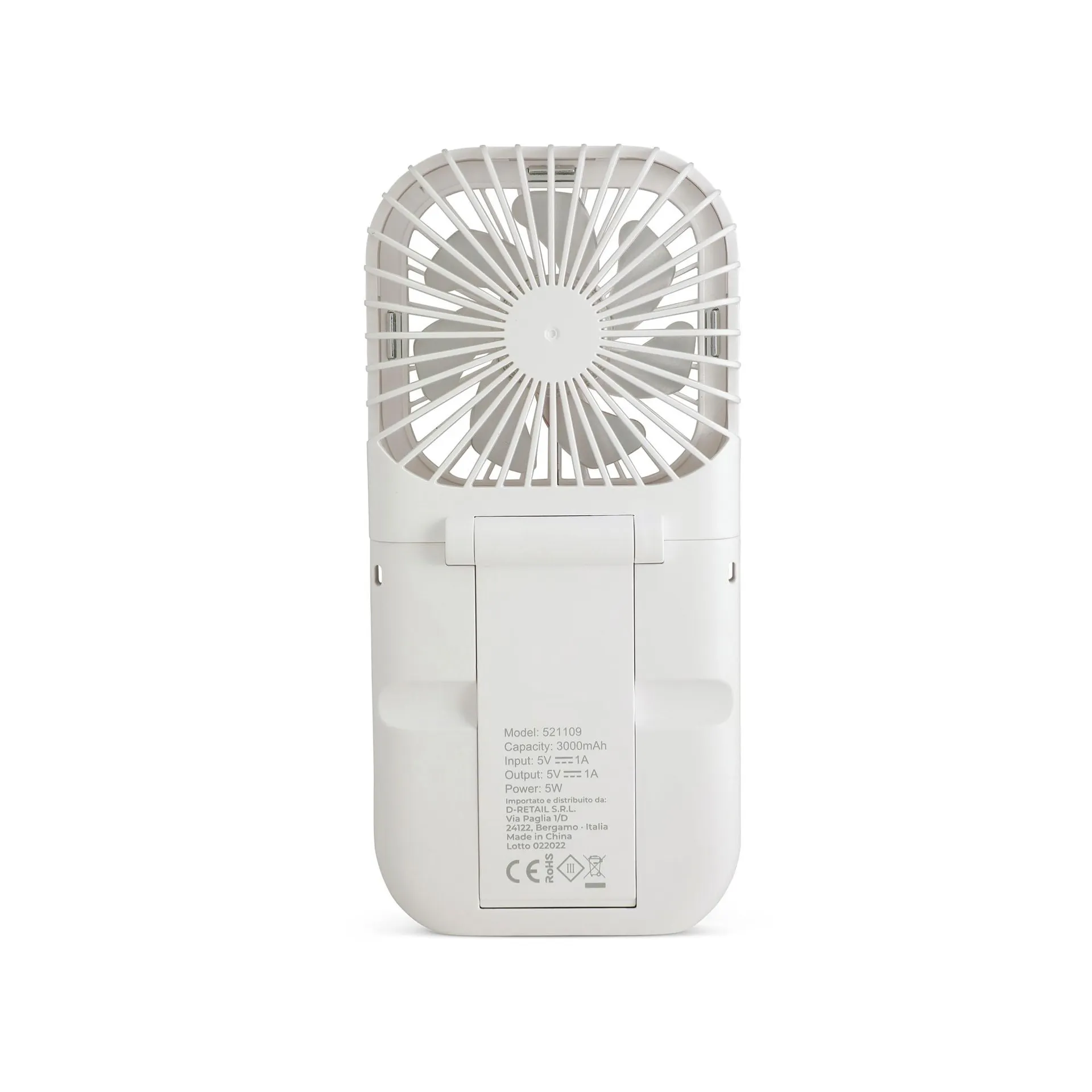 Mini ventilatore portatile ricaricabile con power bank