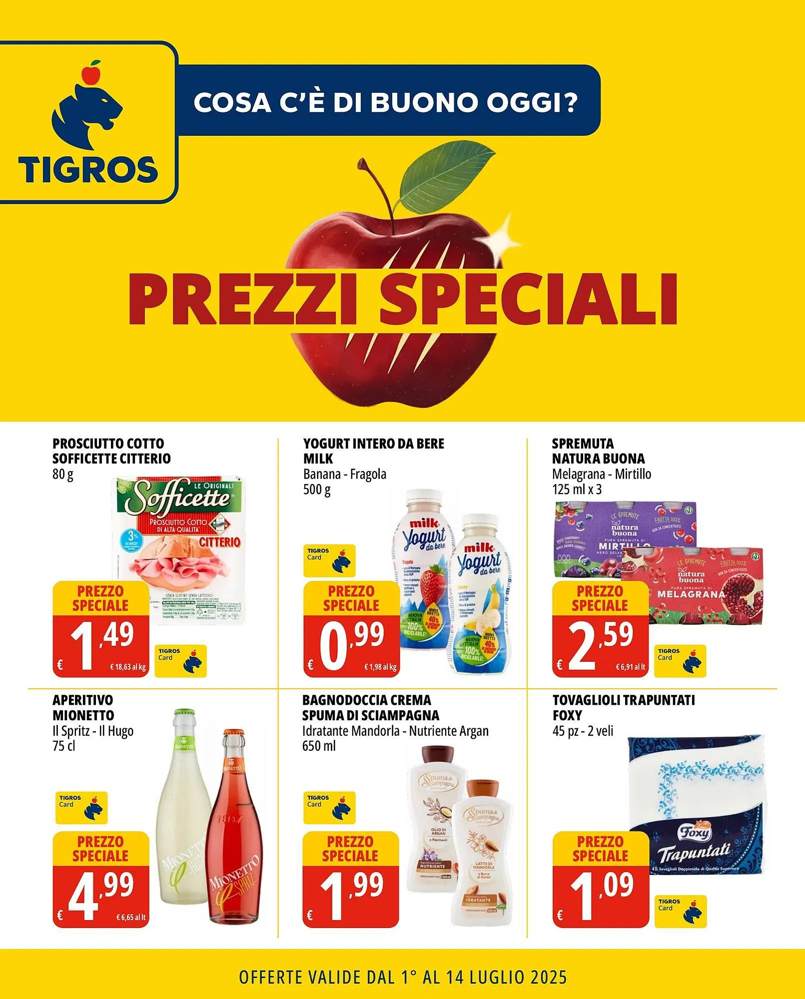 Volantino Tigros da 1 luglio a 14 luglio di 2025 - Pagina del volantino 1