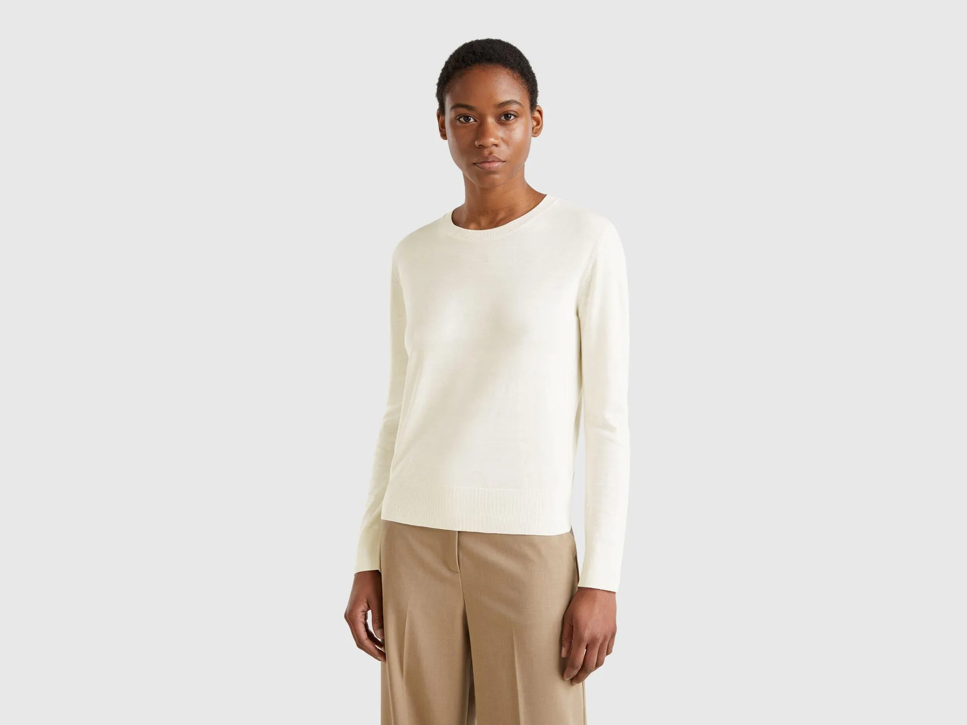 Maglia manica lunga in misto seta