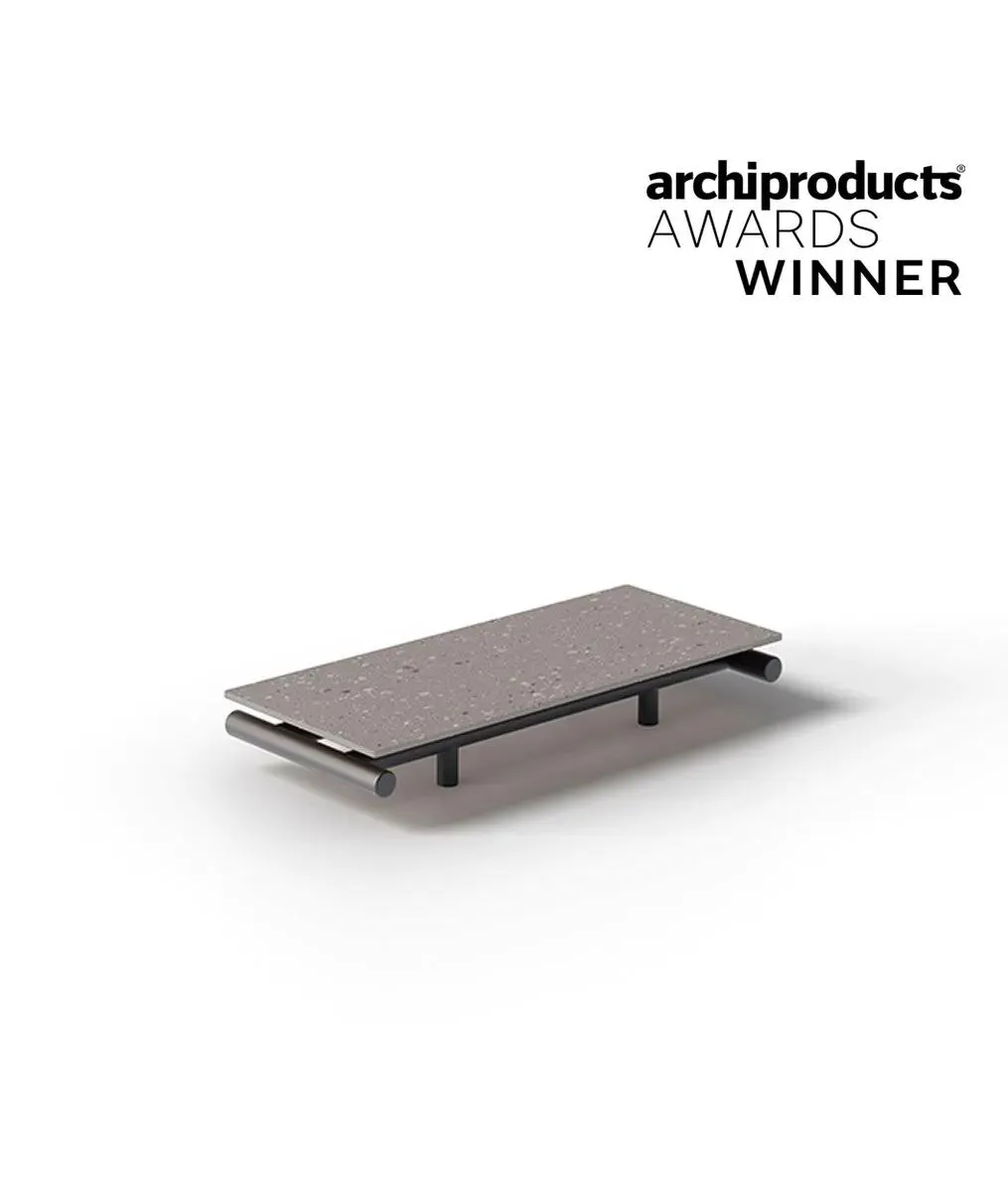 Modulo tavolo basso rettangolare Davos - Pietra