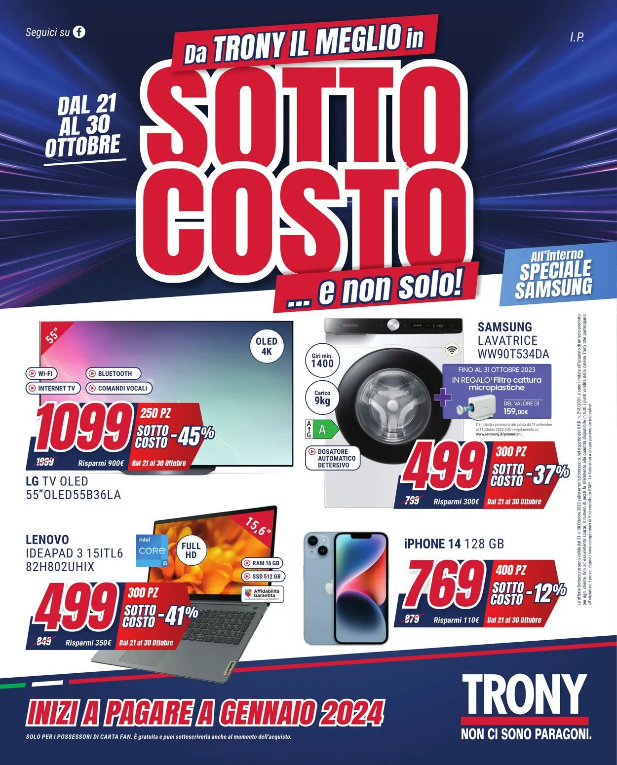 Trony - Roma Volantino attuale da 21 ottobre a 30 ottobre di 2023 - Pagina del volantino 1