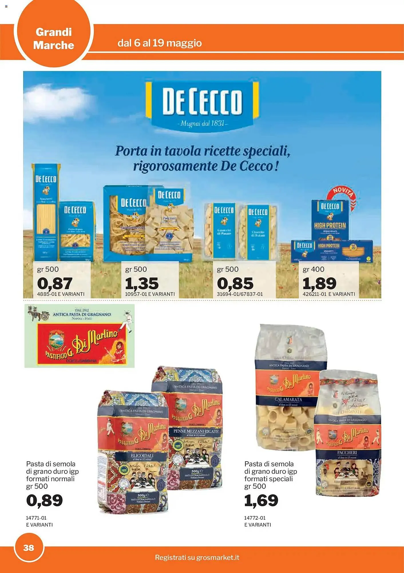 Volantino GrosMarket da 6 maggio a 19 maggio di 2026 - Pagina del volantino 38