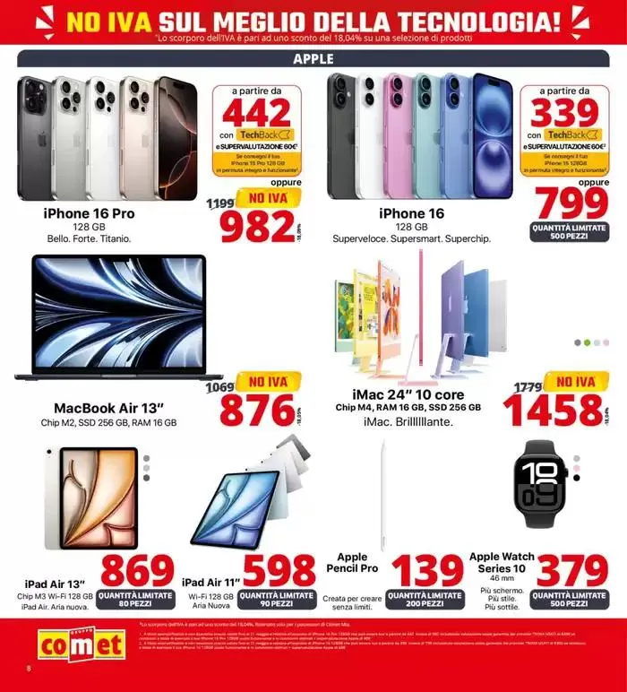 No IVA sul meglio della tecnologia! da 8 maggio a 21 maggio di 2025 - Pagina del volantino 8