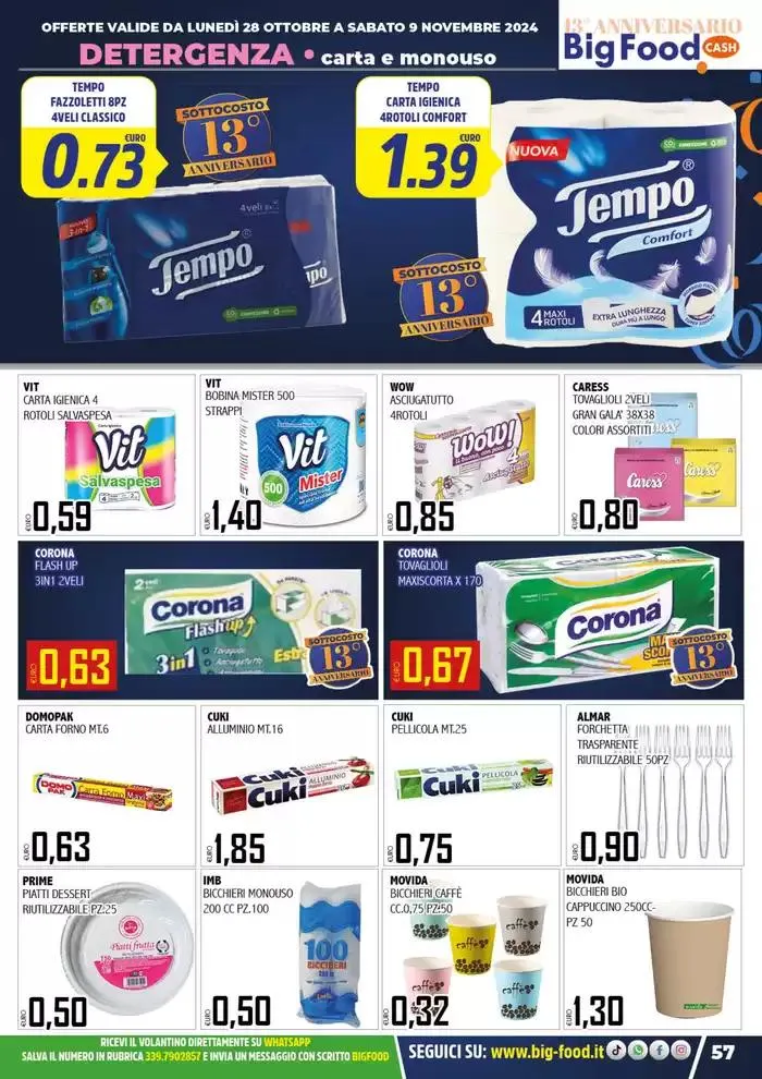 Festeggiamo il nostro 13 anniversario da 28 ottobre a 9 novembre di 2024 - Pagina del volantino 57