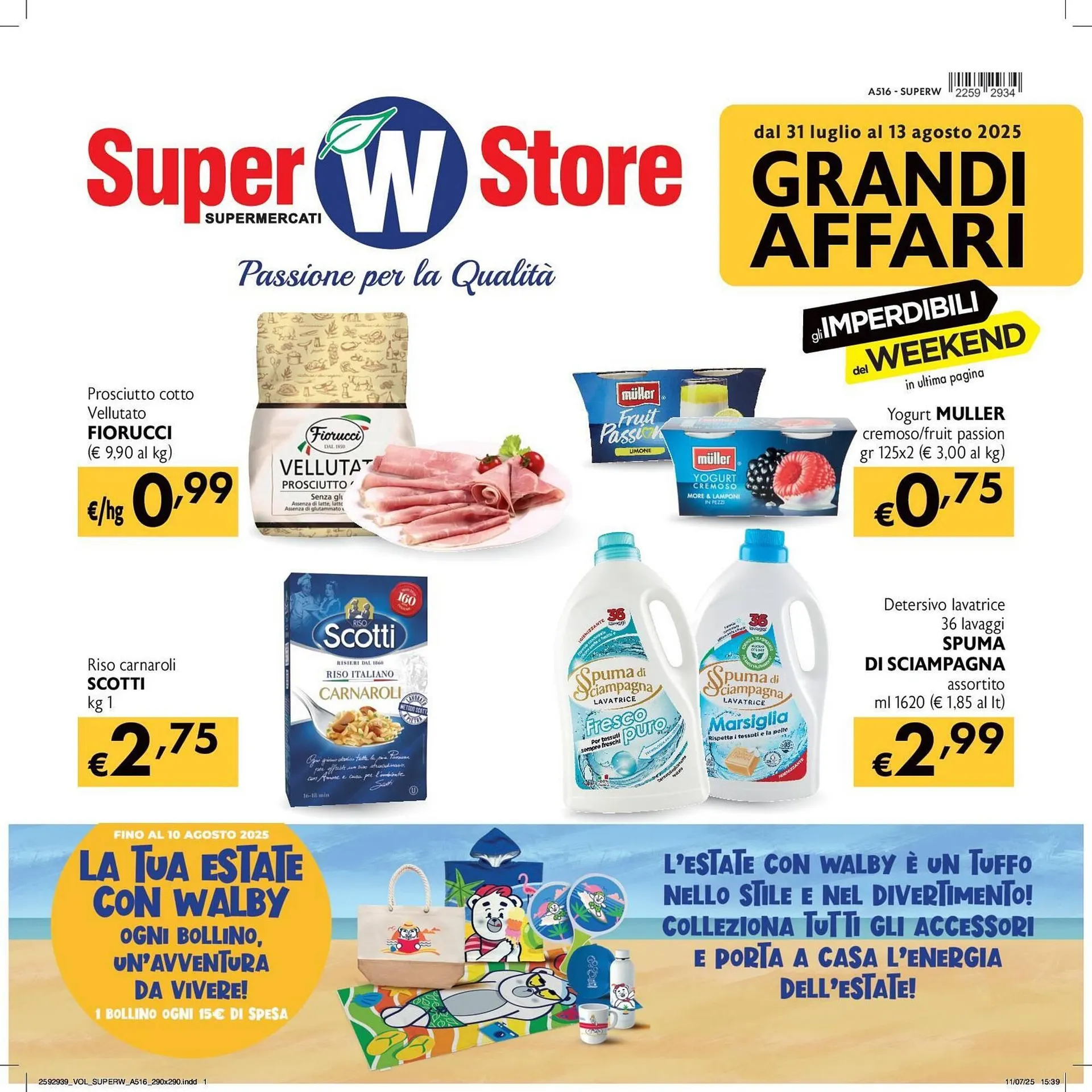 Volantino SuperW da 31 luglio a 13 agosto di 2025 - Pagina del volantino 1
