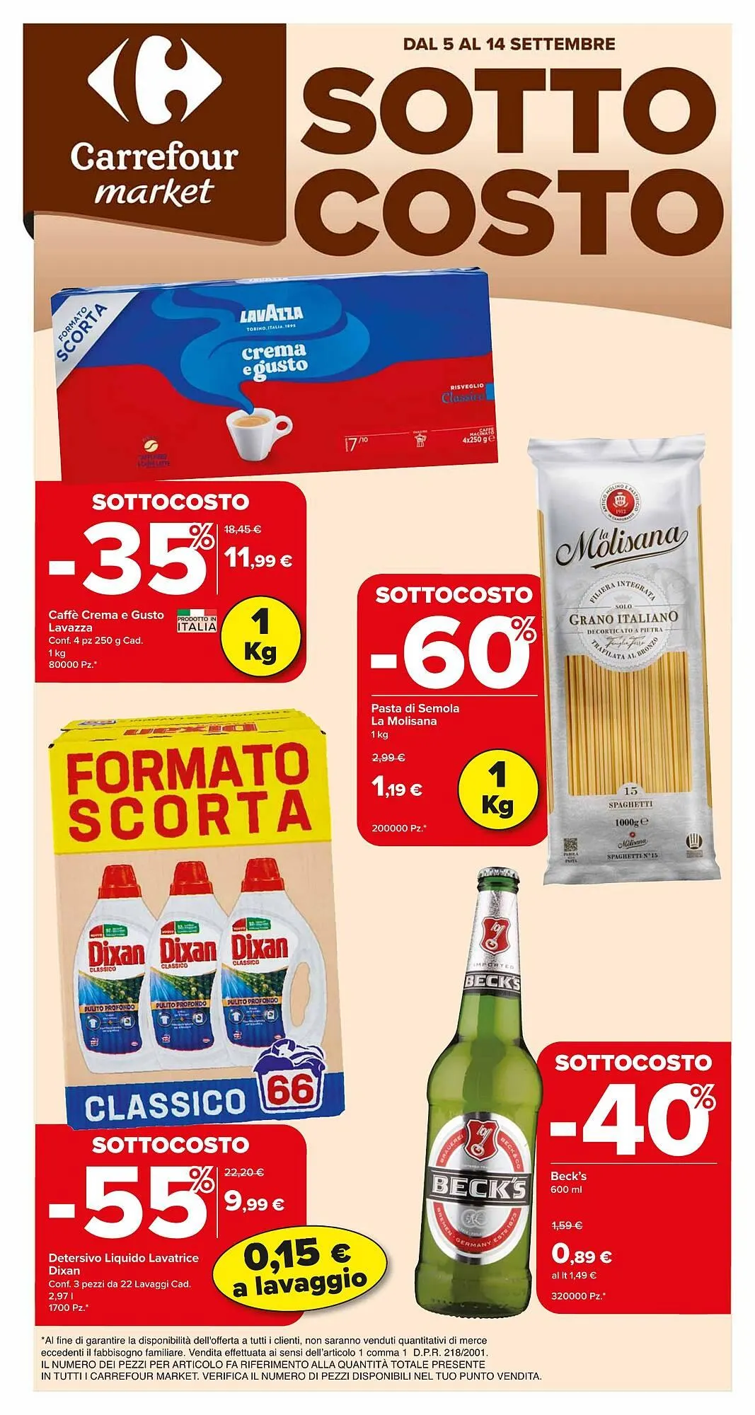Volantino Carrefour Market da 5 settembre a 14 settembre di 2025 - Pagina del volantino 1