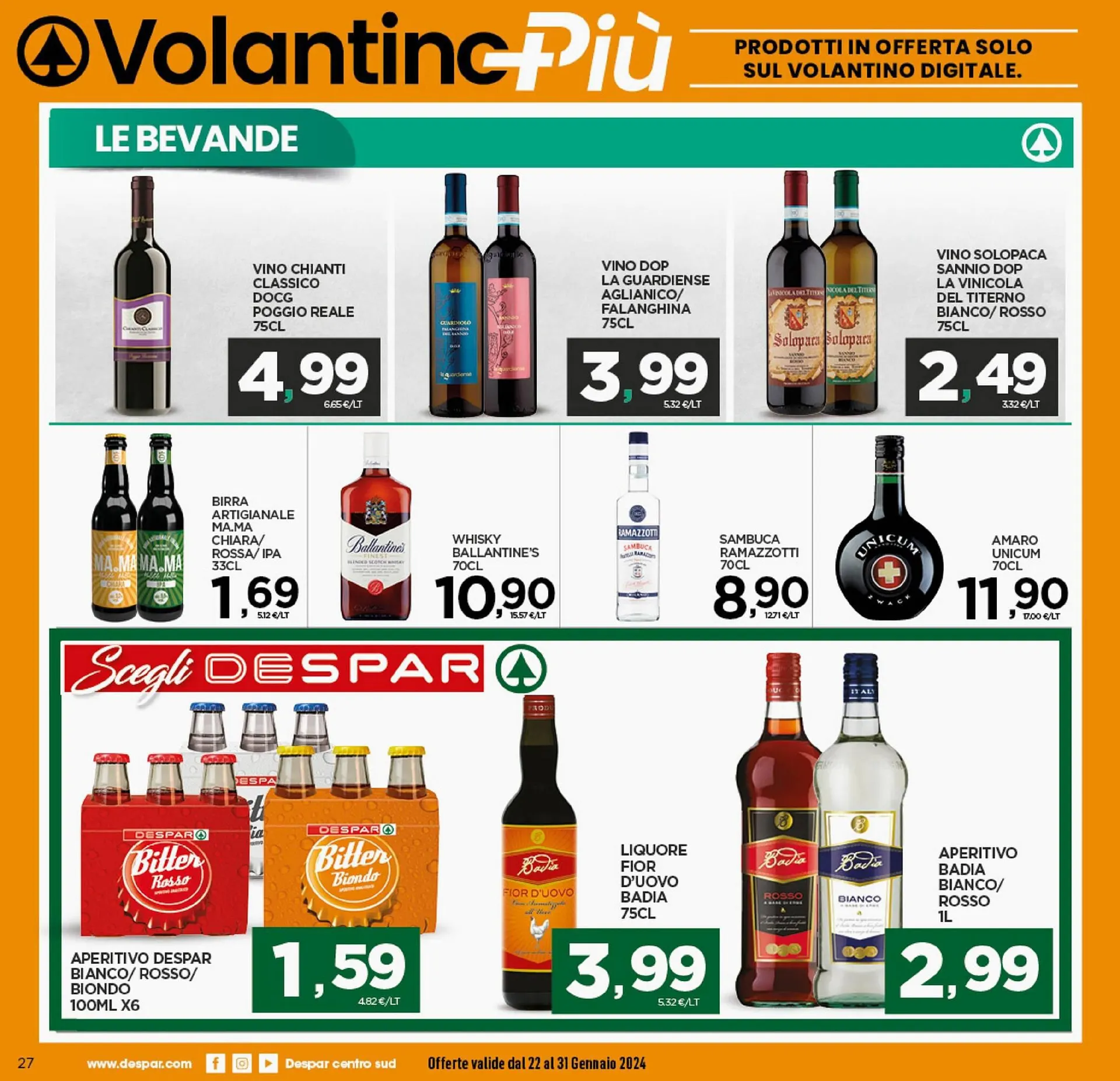 Volantino Iperspar da 22 gennaio a 31 gennaio di 2024 - Pagina del volantino 27