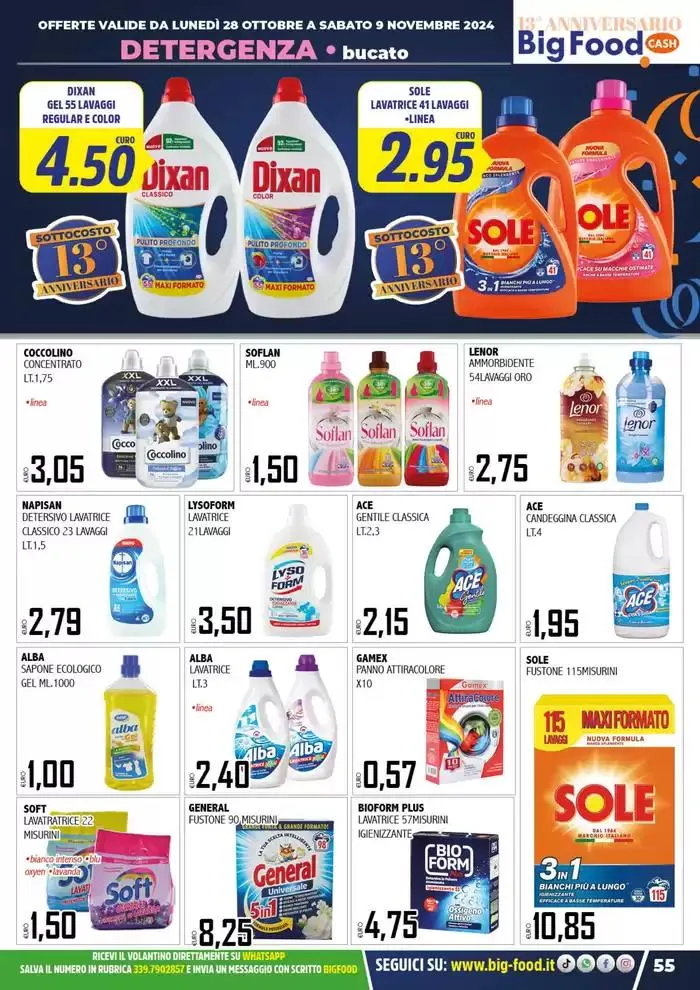 Festeggiamo il nostro 13 anniversario da 28 ottobre a 9 novembre di 2024 - Pagina del volantino 55