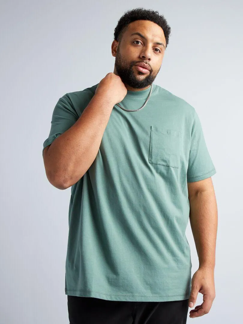 T-shirt in jersey tinta unita - VERDE