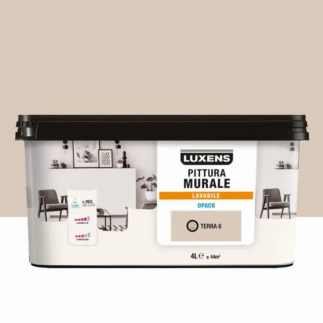 Pittura per interni lavabile, LUXENS beige terra 6 opaco, 4 L Vedi i dettagli del prodotto
