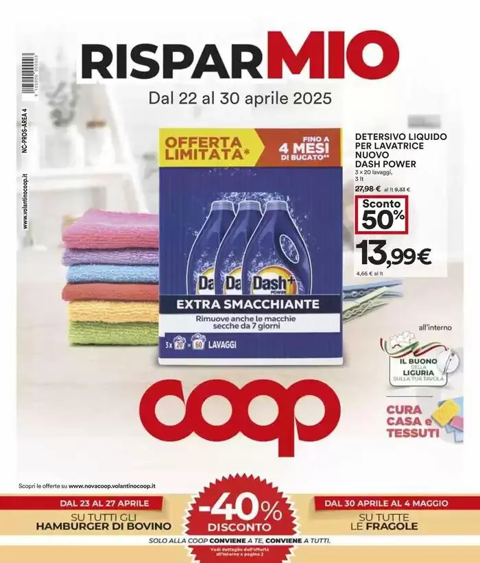 RISPARMIO da 22 aprile a 30 aprile di 2025 - Pagina del volantino 1
