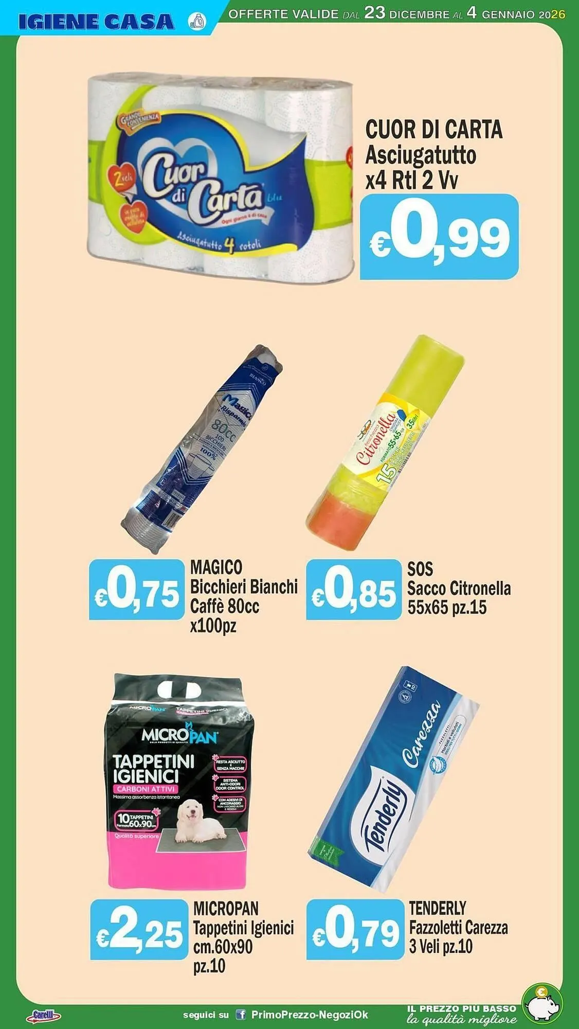 Volantino Primo Prezzo da 23 dicembre a 4 gennaio di 2026 - Pagina del volantino 16