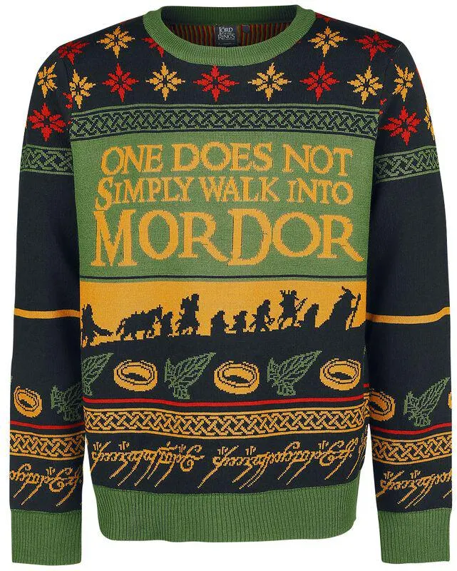 Walk Into Mordor | Christmas jumper | multicolore | Il Signore Degli Anelli