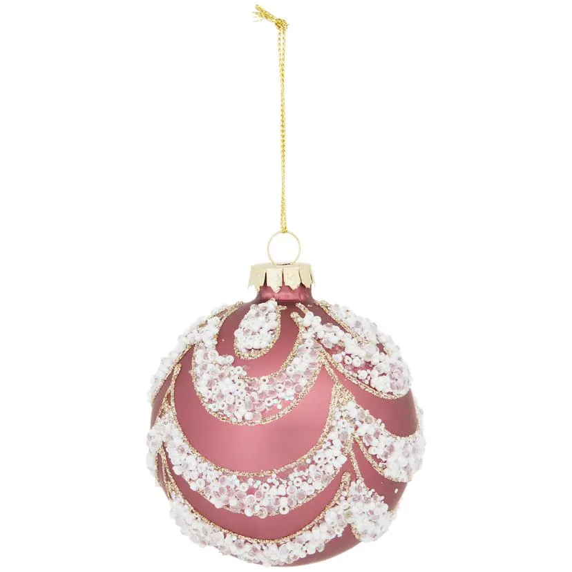 Palla di Natale in vetro con glitter