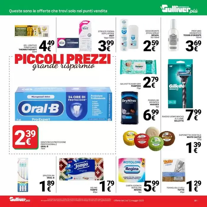 Piccoli prezzi da 2 maggio a 12 maggio di 2025 - Pagina del volantino 33