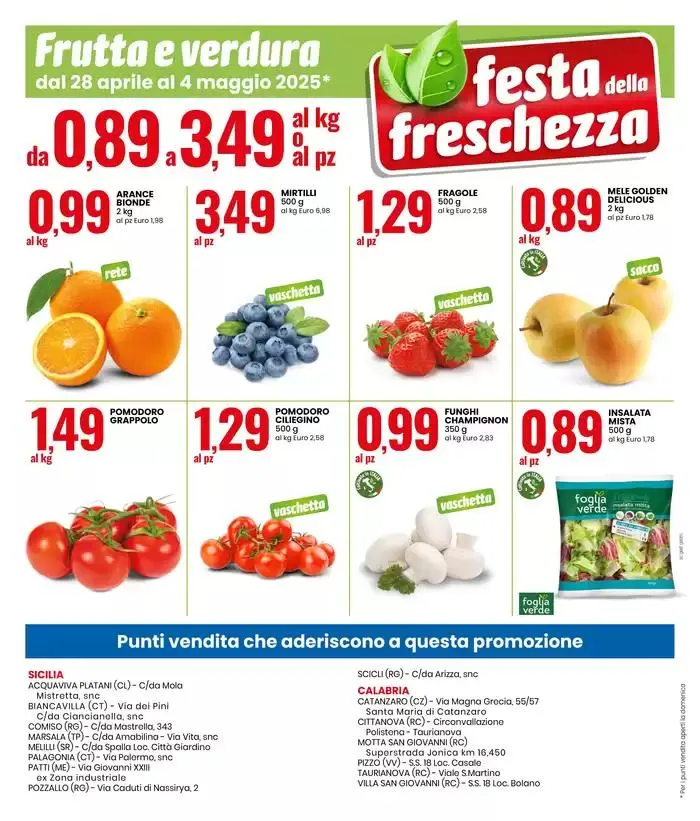 SPECIALE ANNIVERSARIO: FESTA DELLA FRESCHEZZA da 28 aprile a 4 maggio di 2025 - Pagina del volantino 2