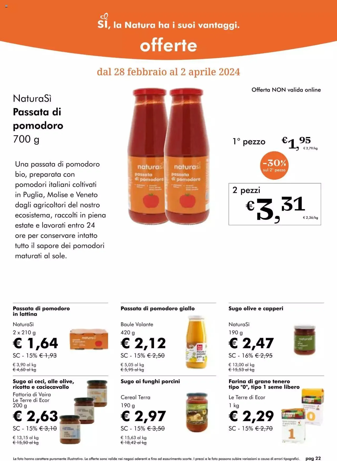 Volantino Natura Sì da 28 febbraio a 2 aprile di 2024 - Pagina del volantino 22