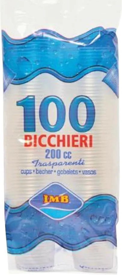 BICCHIERI PLAST. CC.200 X100 VERY WELL