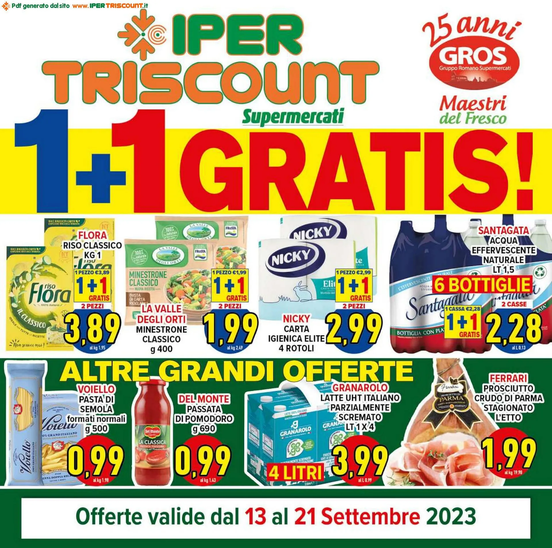Volantino Iper Triscount da 13 settembre a 21 settembre di 2023 - Pagina del volantino 1