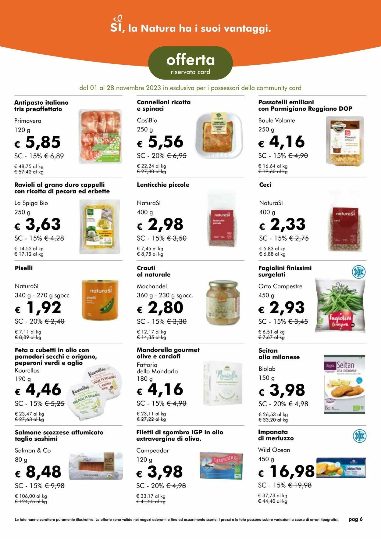 Natura Sì Volantino attuale da 25 ottobre a 8 novembre di 2023 - Pagina del volantino 6