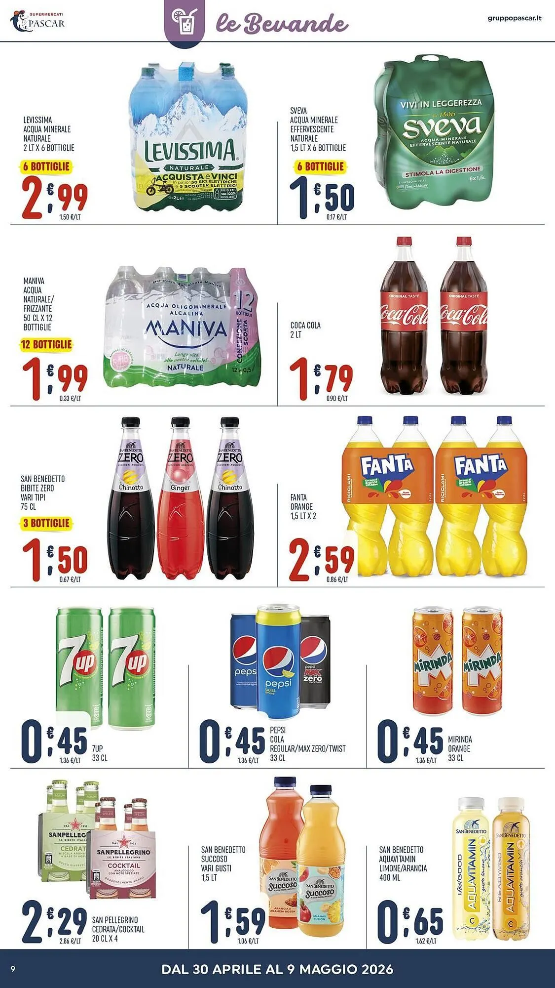 Volantino Gruppo Pascar da 30 aprile a 9 maggio di 2026 - Pagina del volantino 9