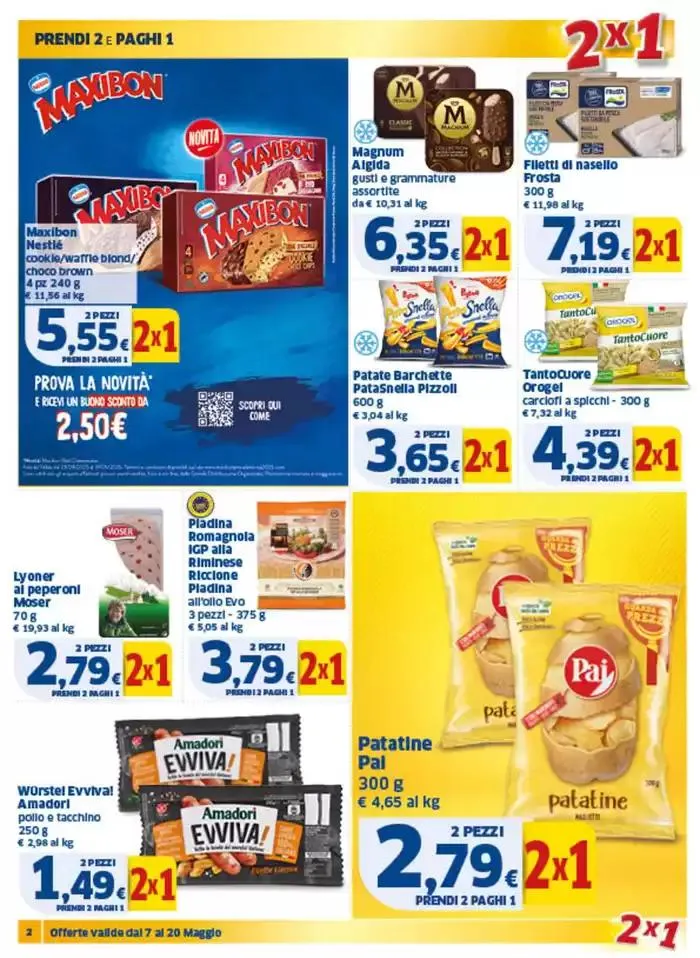 2x1 Prendi 2 e paghi 1 da 7 maggio a 20 maggio di 2025 - Pagina del volantino 2