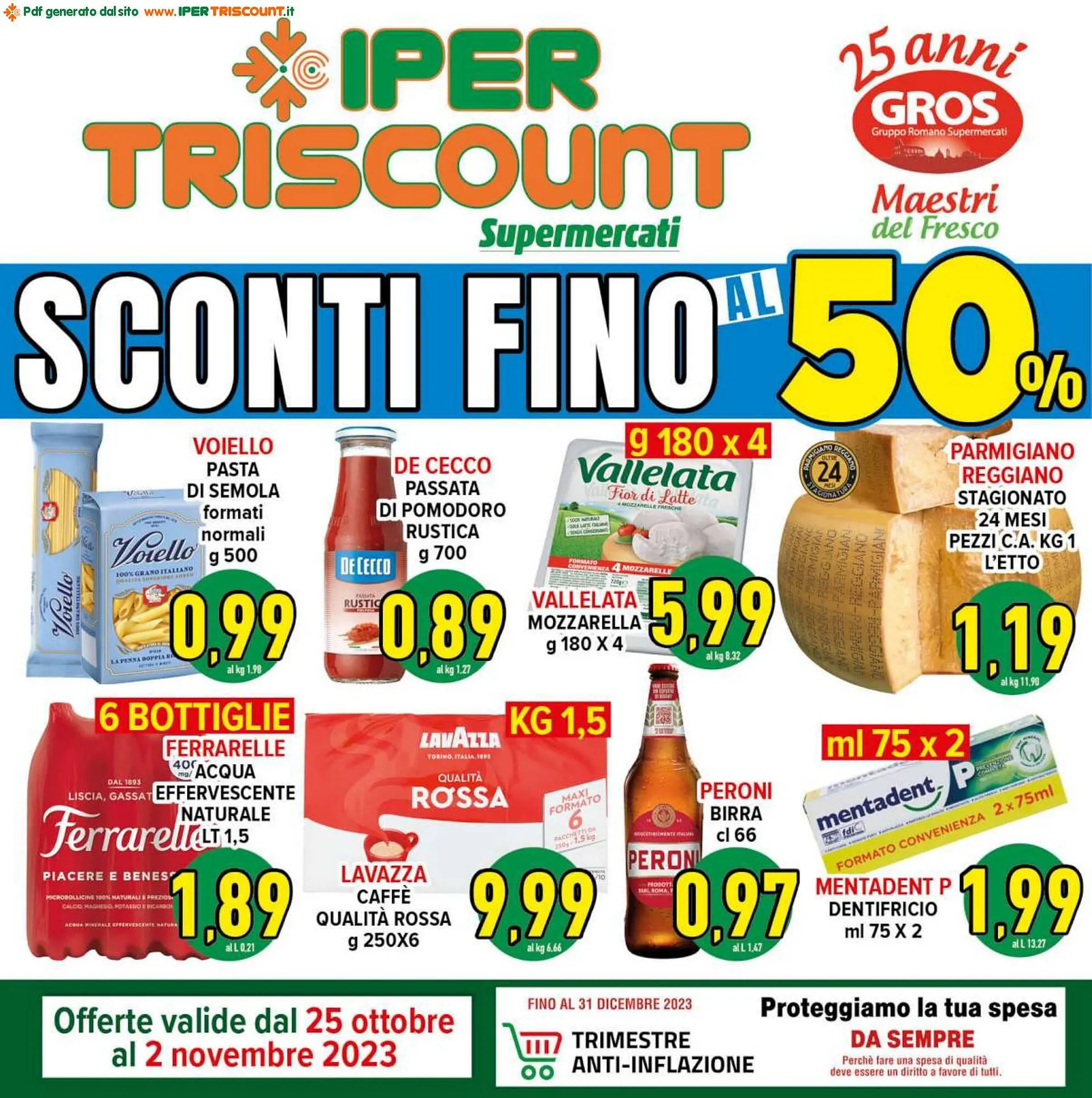 Volantino Iper Triscount da 25 ottobre a 2 novembre di 2023 - Pagina del volantino 1