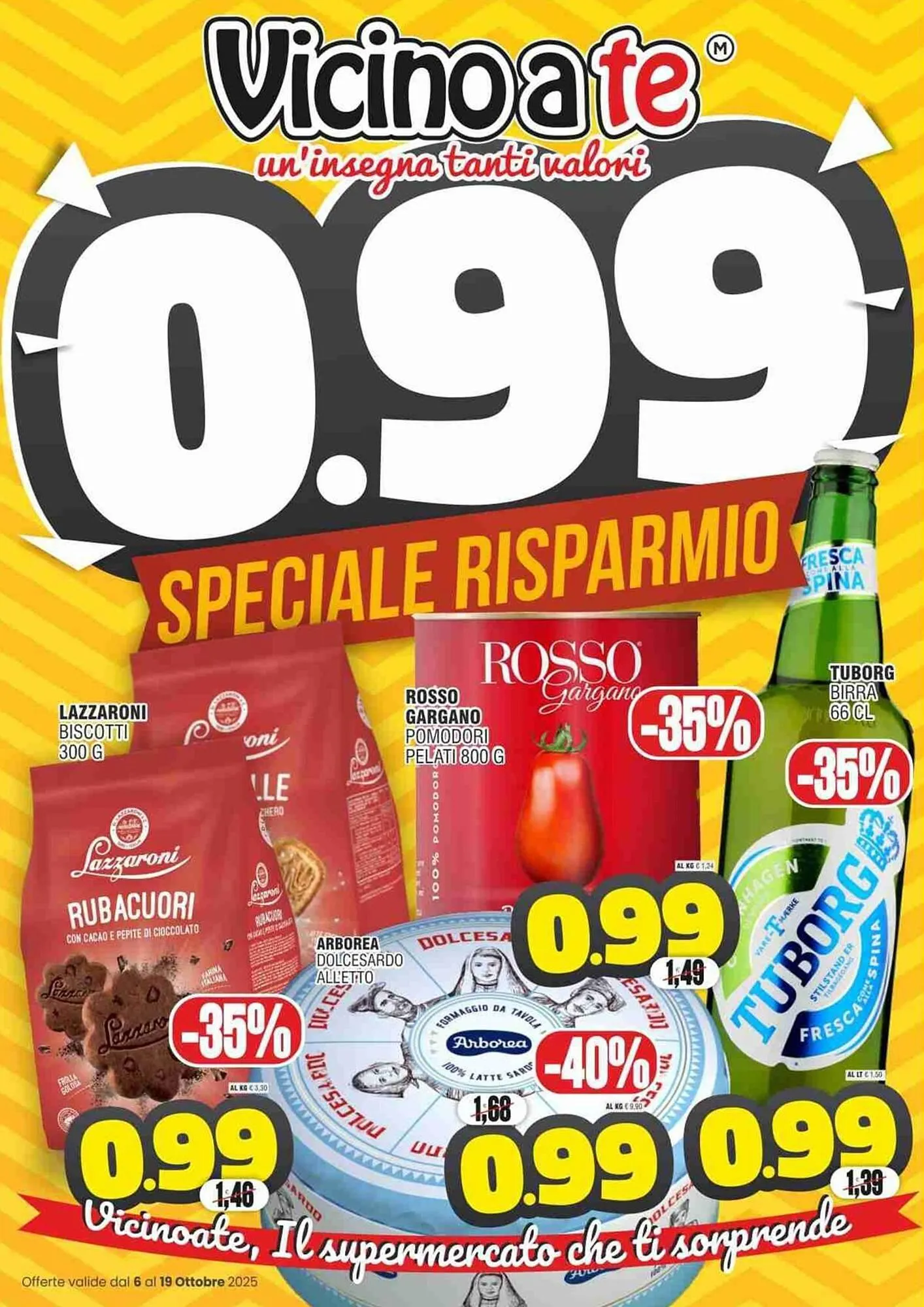 Volantino Vicino a te supermercati da 6 ottobre a 19 ottobre di 2025 - Pagina del volantino 1