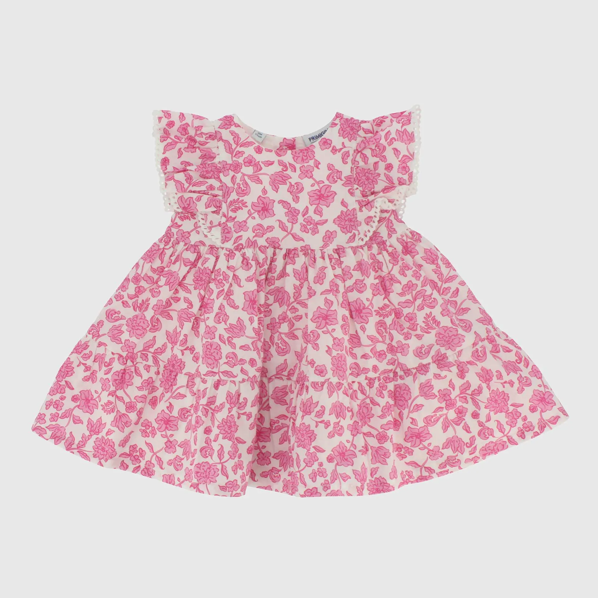 Vestito in popeline da Neonata, BIANCO