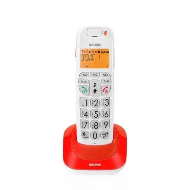 Brondi Bravo Bright Telefono DECT Identificatore di chiamata Rosso