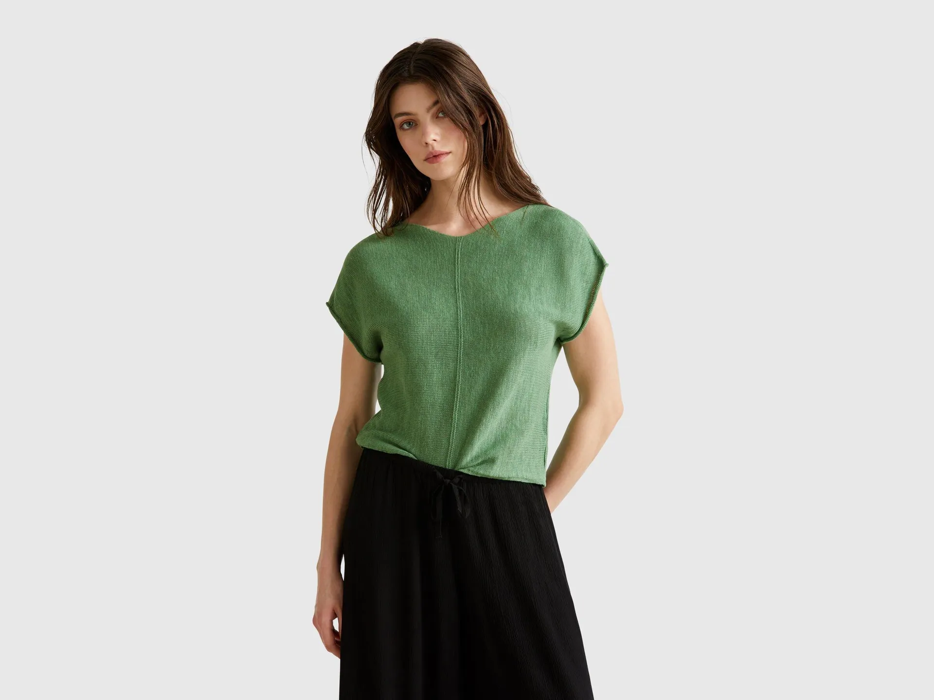 Maglioncino in cotone e lino